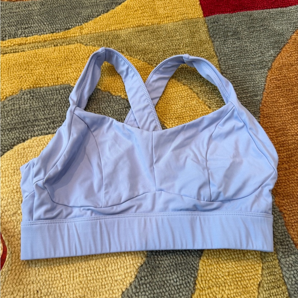 anna-kaci Light Purple Lavender Sports Bra Back Closure Women’s Size Small